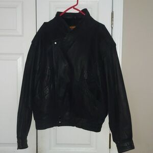 I.O.U. 100% leather bomber jacket  Sz M NWOT